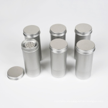 Los frascos de aluminio de la alimentación con tapón de tornillo.